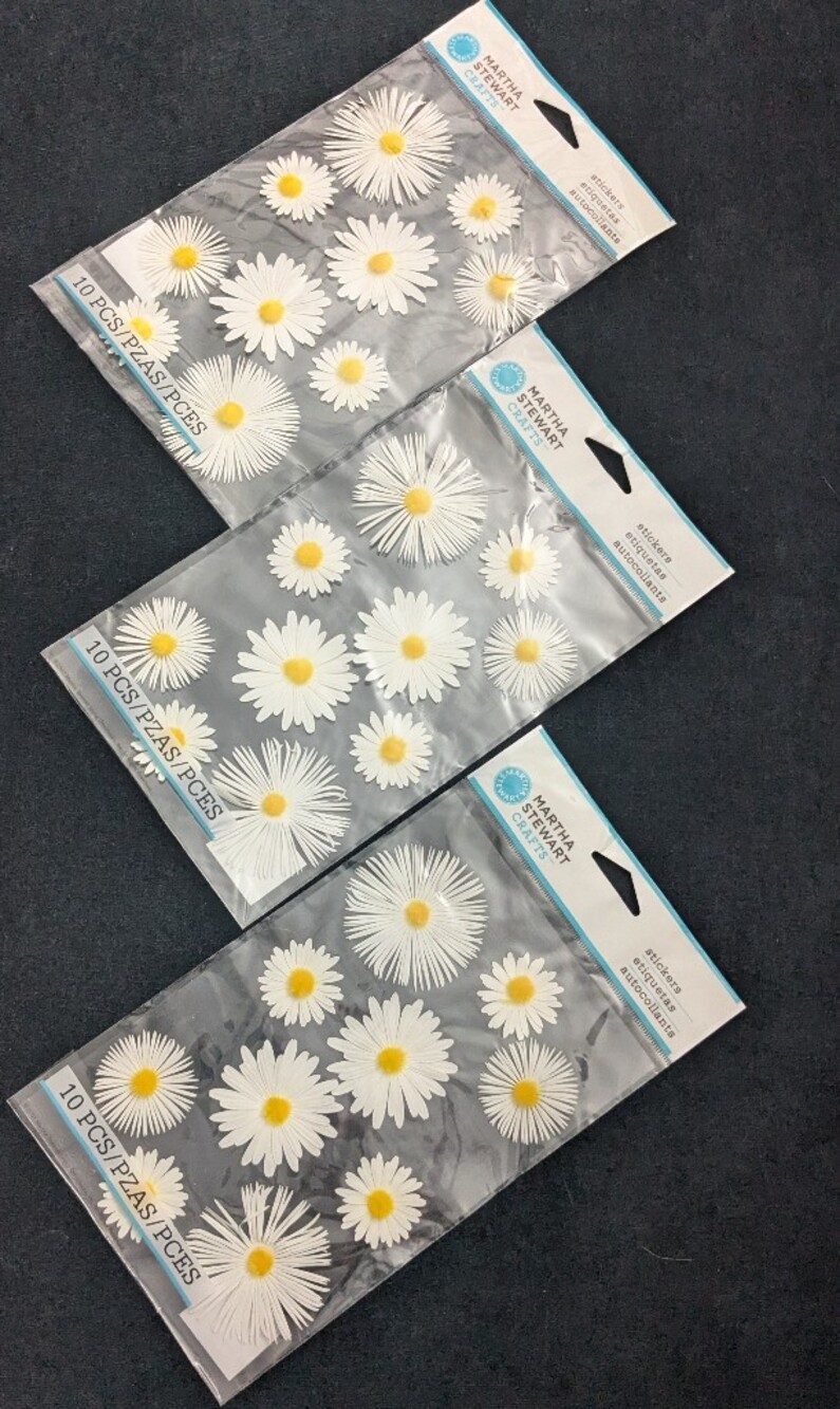 Martha Stewart Daisy Stickers 30 Pieces